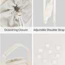 2 x Wandering Nature Water Bottle Holder with Strap 32oz Insulated Water Bottle Carrier Sling Bag with Phone Pocket Water Bottle Pouch for Hiking Walking(Patent Pending) (Beige)