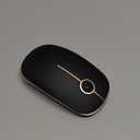 VssoPlor Wireless Mouse, 2.4G Slim Portable Computer Laptop Mouse with Nano Receiver Quiet Silent Optical Mice for Notebook, PC, Laptop, Computer-Black and Gold
