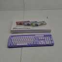 Wireless Keyboard and Mouse Combo, Retro Round Keycaps, Cute Full-Size Typewriter Keyboard with Phone Holder, Sleep Mode, Click Soft, 2.4GHz Cordless Connection for Windows/PC/Laptop