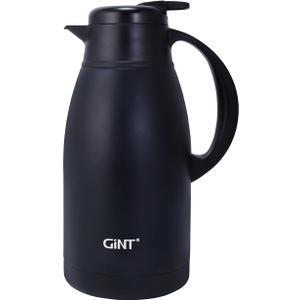 GiNT Stainless Steel Thermal Coffee Carafe, Double Walled Vacuum Water and Beverage Dispenser, 12 Hour Heat Retention, 65 OZ /1.9 Liter Black