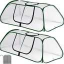 Raised Garden Bed Cover,Garden Row Plants Cover Accelerator, 45" L x 22" W x 16" H Greenhouse Cover for Raised Garden Bed and Vegetable Rows (2 Pack)