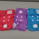 wegreeco Washable Reusable Premium Female Dog Diapers, Small Medium Large Size, Pack of 3,Dog Doggie Puppy & Doggy Diapers Female,Period Panties in Heat (Small) (Small (Newborn-10.5" Waist), Bright Color)