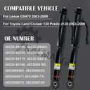48530-69485 Pair Rear Shock Absorber Struts for Lexus GX470 2003-2009, for Toyota Land Cruiser J120 2002-2009 48530-69205 4853060071 48530-69185