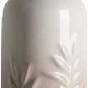 Sweejar Ceramic Olive Oil Dispenser Bottle, 20 Oz Relief Opaque Oil Cruet Protects Oil To Reduce Oxidation, Storage Vinegar, Soy Sauce, Coffee Syrup, Liquids, Set of 1 (Gradient Fog Gray)