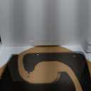 Coffee Table for Living Room Mid Century Modern Center Table with Glass Top and Wood, Brown/Black