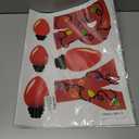 2 x Christmas Bulb Light Window Clings - Winter Car Refrigerator Decorations Stickers for Holiday Xmas Home Kitchen Living Room - Door Window Seasons Decals