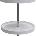 Rev-A-Shelf 18 Inch 3 Tier Full Circle Lazy Susan for H Corner Kitchen Cabinets, Large Plastic Home Storage Rotating Shelves, White, 6013-18-11-526