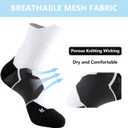 Basketball Socks 4-Pack - Thick Cushioned, Hiking Socks - Breathable Moisture- Outdoor Crew Socks for Men &Boys