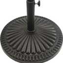 T&Jero 40 lb Round Heavy Duty Patio Market Table Umbrella Base Stand Weight for Outdoor, Black