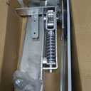 Double Action Spring Hinge, Includes Cover Plates, Stainless Steel Spring Pivot Hinge for Wood Door, Self-Closing Door Hardware with Adjustable Telescoping Shaft, Silver 