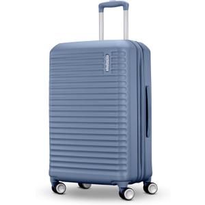 American Tourister Stratum 3.0 Medium 24-Inch Spinner, Airline Approved, Durable Hardside Luggage, Expands 1.5", RightHeight Adjustable Handle, Elemental Blue
