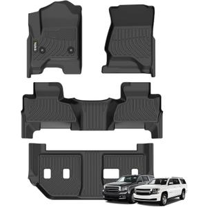 Wailtnb-All Weather Floor Mats for Chevrolet Suburban & GMC Yukon XL 2015-2020 Custom Fit Chevy Suburban & Yukon XL 2015-2020 Waterproof Durable Accessories for Suburban