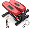 Steppers for Exercise, Adjustable Pedal Height Stair Steppers with Resistance Bands for Home Fitness, Mini Steppers with Max 350LBS Loading Bearing Portable Home Exercise Equipment