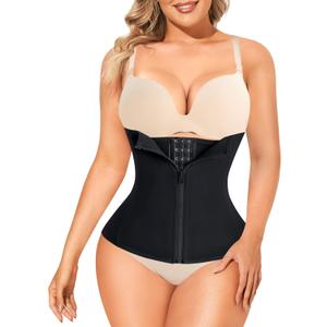 LODAY Waist Trainer Corset for Women Tummy Control Sport Workout Body Shaper Black (X-Large, Black Without Strap)