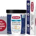 Weiman Fine Jewelry Cleaner Kit  3PC Set, Jewelry Cleaning Liquid, Clean & Sparkle Stick and Polishing Cloth  For Diamonds, Earrings, Gold, Bracelets