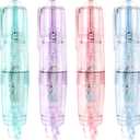 Refillable Retractable White Correction Tape,4PCS Cute Correction Tape P, with Easy to Use Mini Aesthetic Pen Shaped Applicator for School Office Supplies