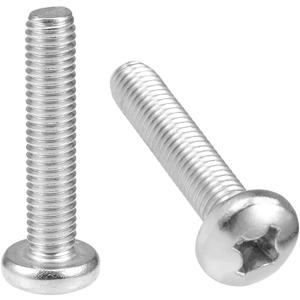 uxcell M8x40mm Machine Screws Pan Phillips Cross Head Screw 304 Stainless Steel Fasteners Bolts 10Pcs