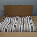 EAGLE PEAK Tufted Outdoor/Indoor Seat/Back Chair Cushions, Set of 2, 42'' x 21'', Beige Stripe
