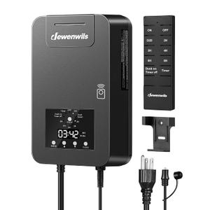 DEWENWILS 200W Low Voltage Landscape Transformer, 120V AC to 15V DC, Outdoor Landscape Lighting Transformer with Remote, Photocell Sensor & Timer, Weatherproof for Garden Spotlights Pathway Lights