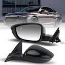 Left Driver Side Mirror Compatible With Honda Accord 2018-2022 with Turn Signal Light Power Glass Heated with Blind Spot Detection 8-Pins Replaces 76251TVAA31ZJ | 76258TVAA42