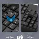 Wireless Keyboard and Mouse Combo - Full-Sized Ergonomic Keyboard with Wrist Rest, Phone Holder, Sleep Mode, 2.4G Quiet Keyboard for PC Laptop, Complete Work Setup for Office or Home -Trueque KM23