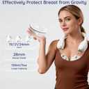 NCVI Neckband Automatic Breast Pump Hands Free, Portable Wearable Electric Milk Breastfeeding Pump Machine for Office/Travel/Home, Slim Collection Cups with 19/21/24mm Silicone Flange Inserts