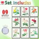 LANCHI95 Vintage Roses Botanical Prints - Flower Wall Art, Rose Collection, Roses for Wall Decoration (9pcs- 8x10in- UNFRAMED)