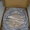 Sosation 20ft Washing Machine Hoses 2 Pack with Universal 90° Elbow End for Flexible Installation,Octagon Connections Burst-proof 3/4" FHT Standard Thread Braided Stainless Steel Washer Supply Lines