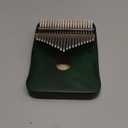 MECCANIXITY 21 Keys Thumb Piano, Green Mini Portable Finger Piano Maple Wood Sun Pattern with Protective Bag, Tune Hammer, Sheet Music Study Instruction for Gift Adults Beginners