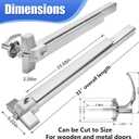 31.5/80cm Stainless Steel Commercial Door Push Bar Panic Exit Device with Exterior Lever Handle - Fits 30"-37" Wood & Metal Doors