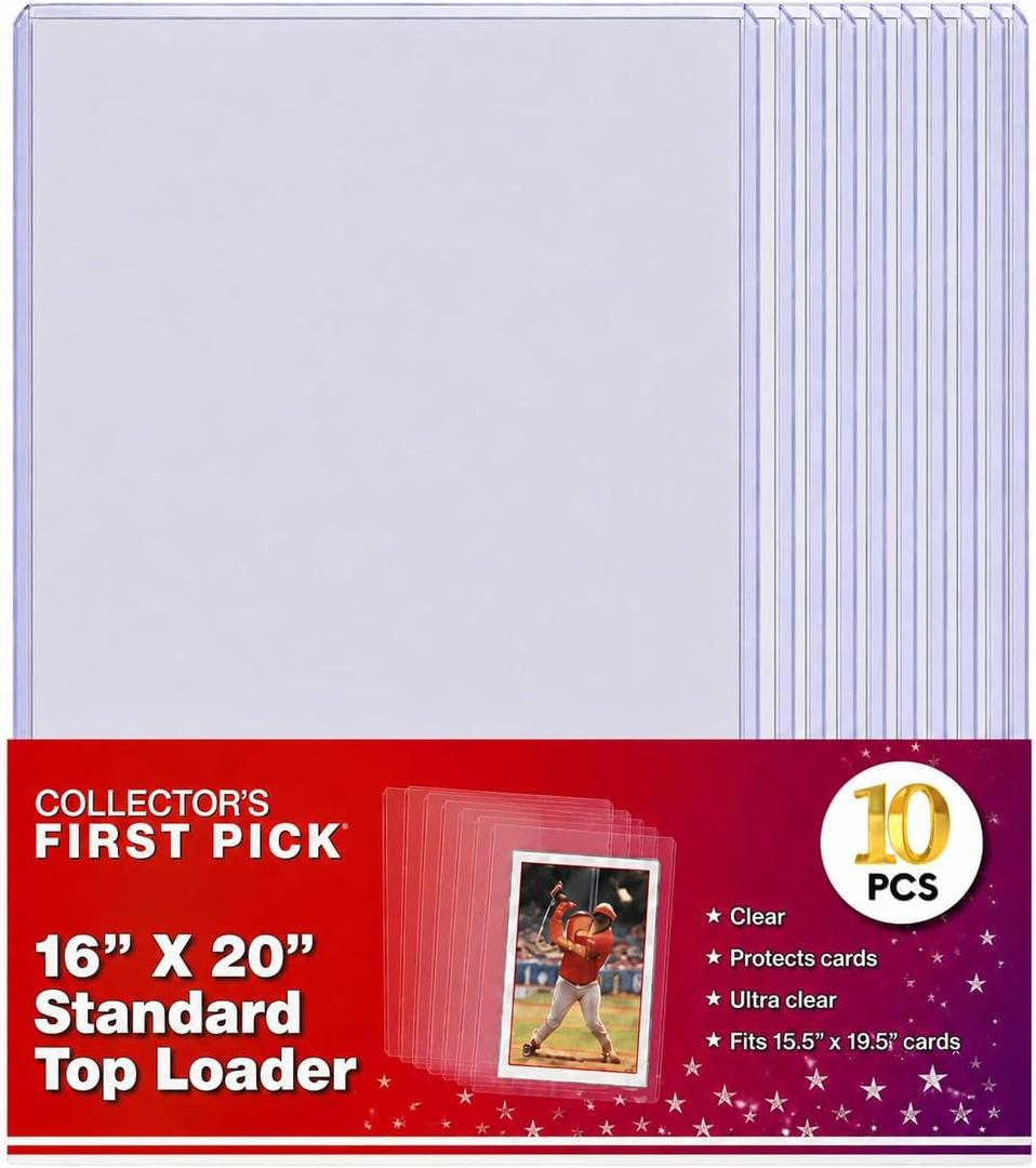 Collector's First Pick 16x20 Top Loader - 10 Piece - 1 Pack - for Art Prints, Photographs, Documents, Memorbilia and More!