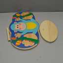 Wobble Balance Board for Kids Wooden Rocker Board Load 123Lbs, Active Play and Exercise for Toddler (Blue)