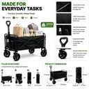 Compact Folding Wagon Cart, Collapsible Utility Wagon with Side Pockets
Portable Design, 330 lb Max Load for Groceries, Garden, Park, Sports & Everyday Hauling