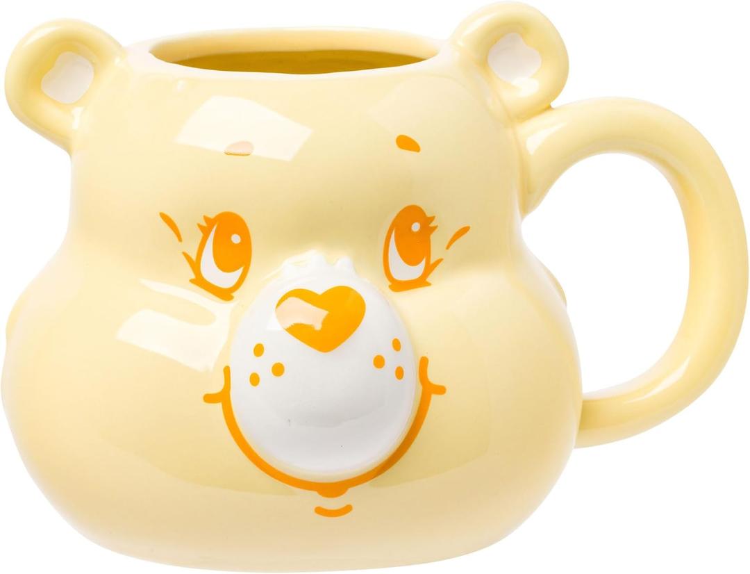 Silver Buffalo Care Bears Funshine Bear Ceramic 3D Sculpted Mug, 20 Ounces