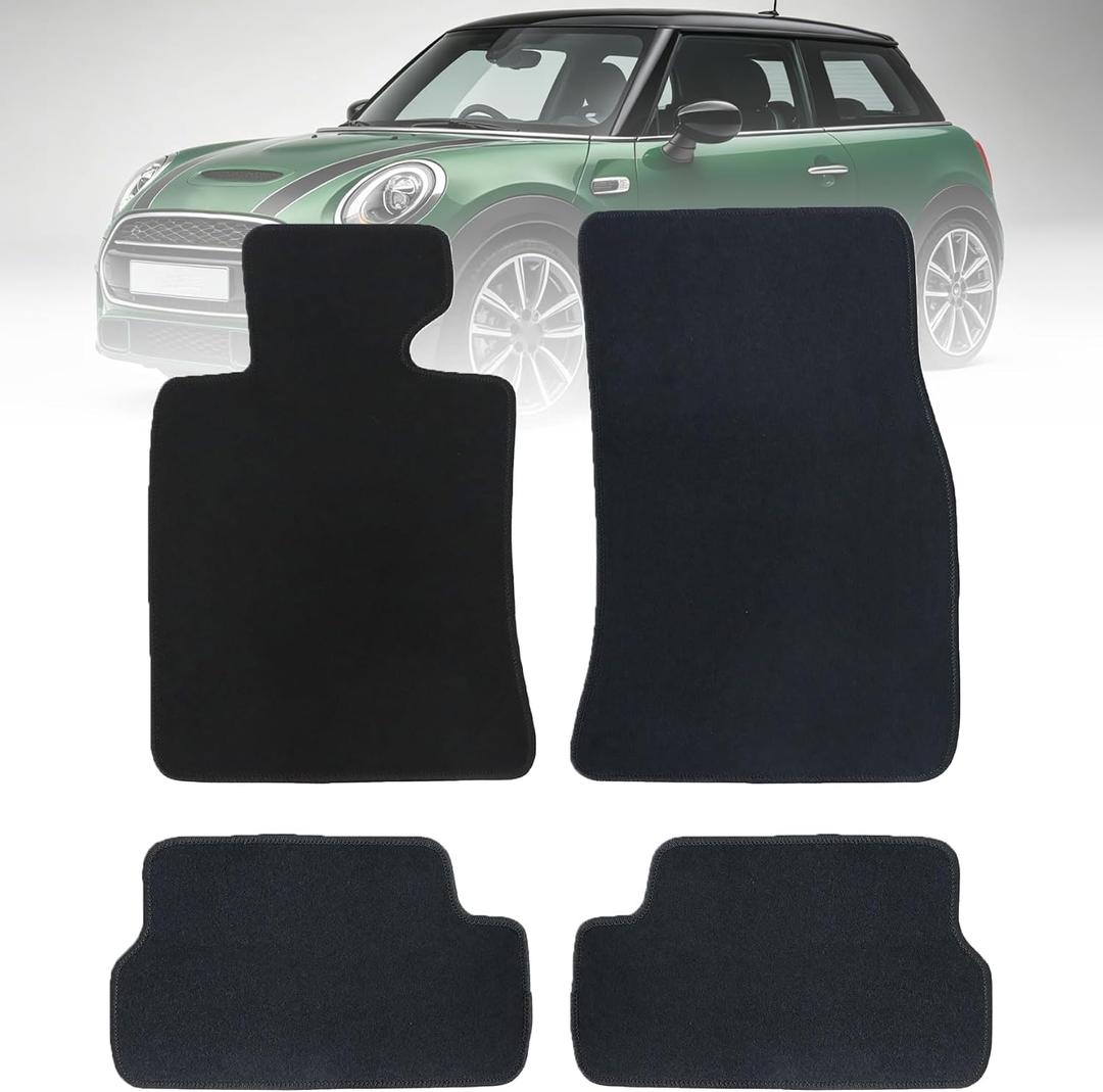 Mythoria Waterproof Car Floor Mats Carpet Full Set Compatible with Mini Cooper R56 2008 2009 2010 2011 2012 2013 2014 | All-Weather Protection，with Anti-Slip Backing