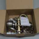 BESTTEN Keyed Same Exterior Door Knob and Single Cylinder Deadbolt Combo Set, Keyed Alike Entry Door Knobs with Lock and Keys for Entrance and Front Door, Satin Nickel