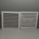 Gisafai 2 Pcs 18" x 18" Gable Vent Aluminum Alloy Wall Vents Shed Attic Vent with Screen Return Air Grill with Screws, for Ventilation Exterior Doors Wall House (White)