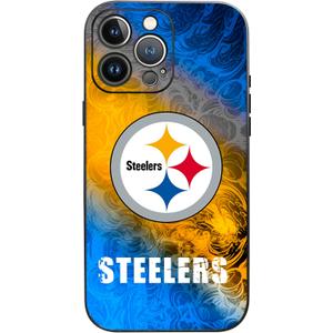 Compatible with iPhone 15 Pro Max Phone Case, Shockproof fit Steelers Fans Silicon Phone Case, Military Grade Drop Protection Anti-Slip and Anti-Fingerprint for Man Women Gift