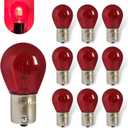 10 PCS 1156 Turn Signal Bulb, 12V 21W BA15S Turn Signal Lamp, High Brightness Long Life Miniature Bulb, for Cars Motorcycles (Red)