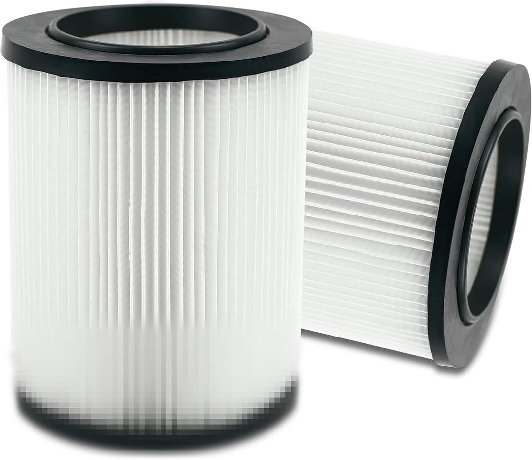 2 Pack Standard VF4000 Replacement Wet/Dry Vacuum Filter, Compatible with Wet Dry Vac 5-20 Gallons Vacuum Cleaner