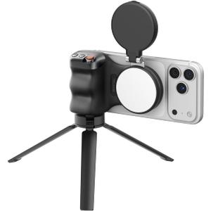 TELESIN 3 IN1 Fun Shot Magnetic Phone Camera Grip + C03 Magnetic Selfie Light + Metal Tripod Creator Bundle Kit Compatible with iPhone Magsafe & Android Selfies/Photography/TikTok/Zoom Calls/Video