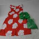 Hawaiian Little Girls Costume Dress with Luau Flower Leis Accessories Flower Hair Clip Toddler Halloween Party Cosplay Outfit 130