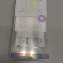 BTArtbox Press On Nails - White French Tip Press on Nails Square, Glue On Nails for Wedding Gift, Supremely Fit & Natural Stick On Nails in 15 Sizes - 30 Fake Nails Kit, Classic French