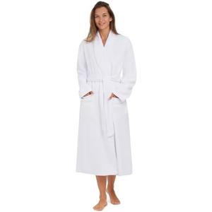 Plush Lined Microfiber Bath Robe for Women or Men - Super Soft, Durable Luxury Spa, Resort & Hotel Bathrobe, Generously Size S/M