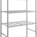 Sakugi Storage Shelves - 5 Tier Shelf Organizer, Heavy Duty Garage Shelving Unit with Leveling Feet, Stable Metal Shelves Organizer for Pantry, Kitchen and Closet, 33.0" W x 12.6" D x 72.0" H, Silver. Incomplete