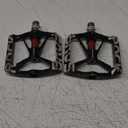 ROCKBROS Mountain Bike Pedals MTB Pedals CNC Non-Slip Lightweight Aluminum Alloy Bicycle Pedals Sealed Bearings Bicycle Platform Pedals 9/16" BMX Road Bike Pedal (Black)