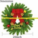 2 x Candlestick Wreath, Christmas Advent Center Decoration, 20 inch Candlestick Green Wreath Decoration, Suitable for Indoor Home and Church Dining Tables