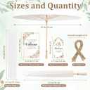 12 Sets 33 Inch White Paper Parasol Umbrella for Wedding Chinese Japanese Paper Umbrella With Foldable Storage Basket DIY Painting White Parasol Thank You Wedding Favors for Guest Bridal Shower