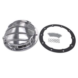1 Set SHLPDFM Polished Silver Rear Aluminum Nodular Iron GM Differential Cover 10 Bolt 5/16" Bolts Fits for GM 8.5 & 8.6Ring Gear Differentials