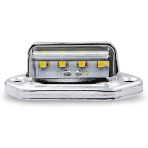 Maxxima LED License Plate Light 1.7" x 1" with Stainless Steel Chrome Bezel